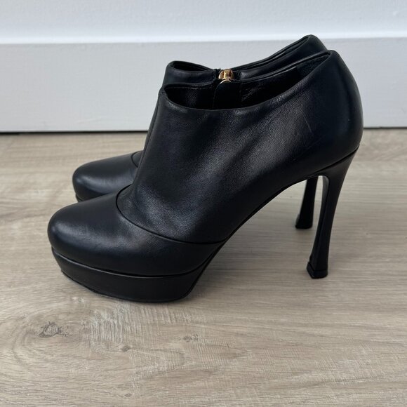 Yves Saint Laurent black booties size 35 - Picture 1 of 6